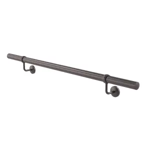 Matt Gunmetal Stair Handrail Kit - 1.2m X 40mm