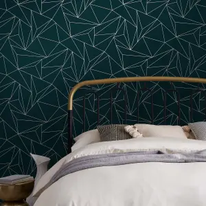 Next Scatter geo Teal Metallic effect Smooth Wallpaper