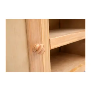 Lucca Waxed 2 Door TV Cabinet Wood Knob