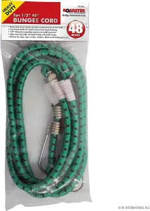 2Pc Elastic Bungee Cord Luggage Roof Straps Rope Hooks Tarpaulin Green