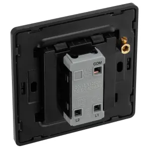 BG 20A 2 way 1 gang Light switch Screwless Matt Black