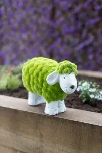 Moss Effect Sheep Garden Ornament