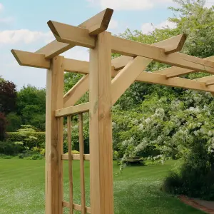 Zest Twilight Large Trellis Wooden Garden Arch Pergola Plant FSC Wood