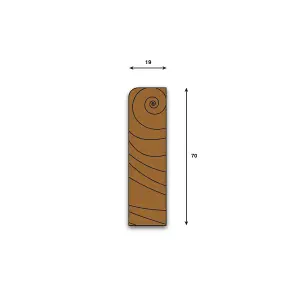 WOODLINE Prime Oak Hardwood Skirting & Architrave 70mm x 19mm x 2400mm - Unfinished (5 PACK)