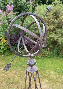 Armillary Sphere Garden Ornament Verdigris Metal