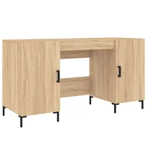 Berkfield Desk Sonoma Oak 140x50x75 cm Engineered Wood