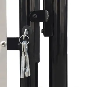 Berkfield Black Single Door Fence Gate 100 x 150 cm