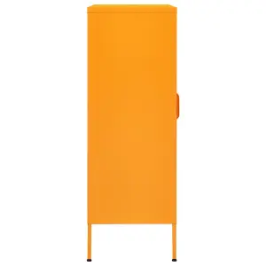 Berkfield Storage Cabinet Mustard Yellow 80x35x101.5 cm Steel