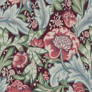 Galerie Arts and Crafts Red Patterned Wallpaper