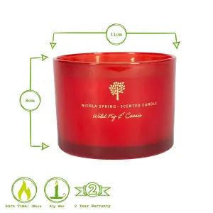 Nicola Spring - Soy Wax Scented Candle - 350g - Wild Fig & Cassis