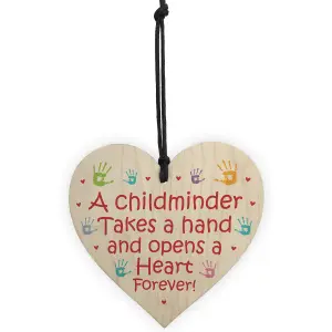 Childminder Thank You Gift Wood Hanging Heart Teacher Friendship Gift Keepsake