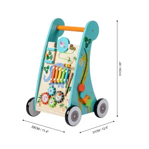 Teamson Kids - Preschool Play Lab Safari Animal Wooden Baby Walker