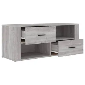 Berkfield TV Cabinet Grey Sonoma 100x35x40 cm Engineered Wood