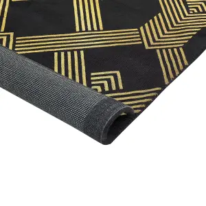 Viscose Rug 160 x 230 cm Black VEKSE