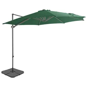 Berkfield Outdoor Umbrella with Portable Base Green