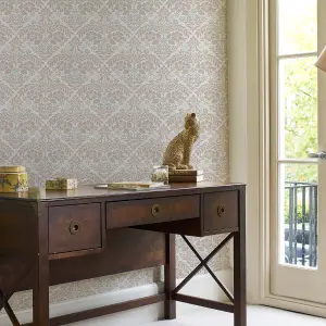 Laura Ashley Margam Grey Classical Smooth Wallpaper Sample