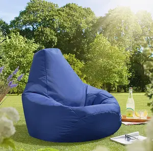 Adult Highback Beanbag for Indoors or Outdoors Ready Filled Bean bags - Blue