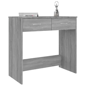 Berkfield Desk Grey Sonoma 80x40x75 cm Engineered Wood