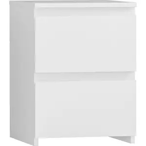 Cunha 2 Drawer Bedside Table White