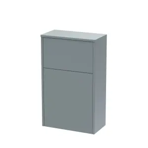 Floor Standing WC Toilet Unit (Pan & Cistern Not Included), 500mm - Matt Coastal Grey