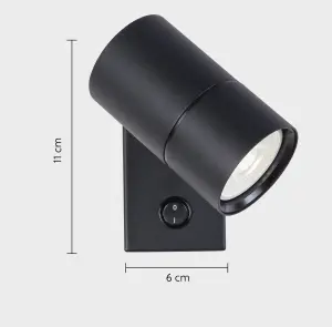 Harper Living 1 light Spot light with nail switch, Black