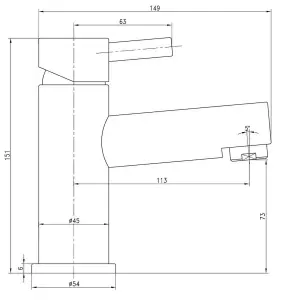 Keenware KBT-536 Perivale Contemporary Basin Mixer Tap: Chrome