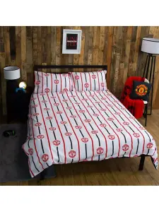 Manchester United FC Crest Double Duvet Cover and Pillowcase Set