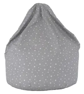 Cotton Grey Stars Bean Bag Child Size