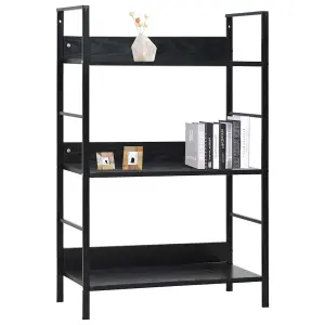 Berkfield 3-Layer Book Shelf Black 60x27.6x90.5 cm Engineered Wood