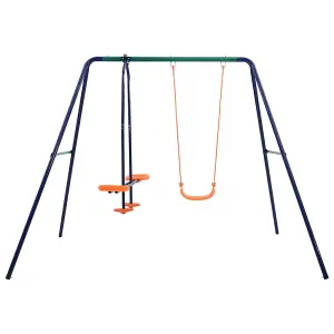 Berkfield Swing Set with 3 Seats Steel