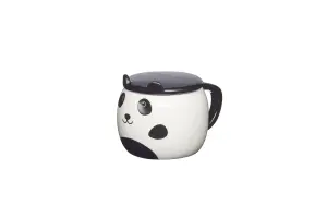 KitchenCraft Painted Ceramic Novelty Panda Mug with Lid