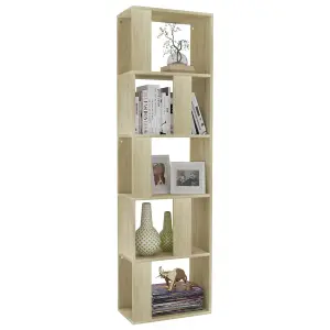 Berkfield Book Cabinet/Room Divider Sonoma Oak 45x24x159 cm Engineered Wood