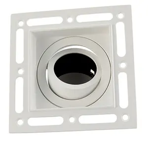 Invisible Plaster Over Square Ceiling Spotlight Matt White Adjustable Angle GU10