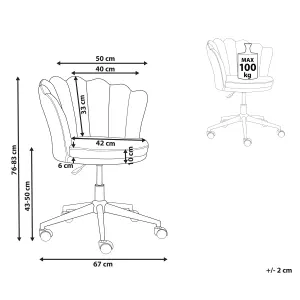 Beliani Glam Office Chair Blue MONTICELLO