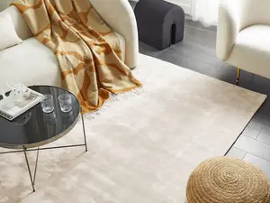 Viscose Area Rug 160 x 230 cm Light Beige GESI II