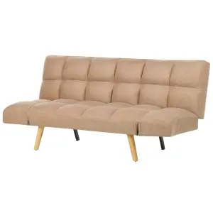 Beliani Retro Sofa Bed INGARO Light Brown