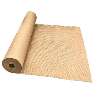 2 Rolls (100m) Brown Honeycomb 400m Wrapping Paper Rolls For Packing/Moving Hive Cushioning Wrap