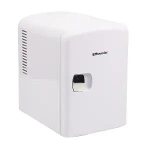 EMtronics 4L Compact Mini Cooler Fridge with 12V Adapter - White