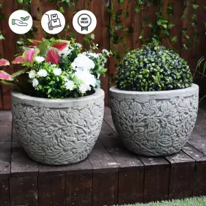 Pair of Small Regency Stone Flower Pot