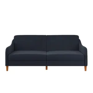 Jasper coil 3-seater Sofa Bed in navy fabric