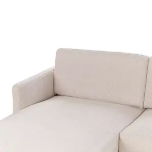 Right-Hand Corner Sofa BREDA Light Beige Fabric 2 Seater Right Hand