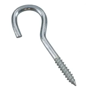 Screw Hook Fasteners Hangers Zinc Coated Finish 12mm Dia 45mm length 50pc