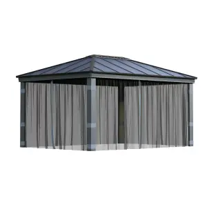 Palram - Canopia Dallas Grey Gazebo netting, Pack of 4 (L)2120mm (W)4400mm