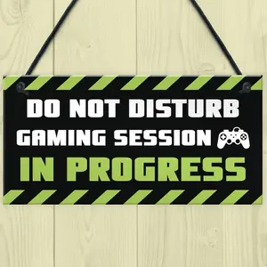 Red Ocean Gaming Room Sign Do Not Disturb Novelty Boys Bedroom Sign Gamer Gift For Him