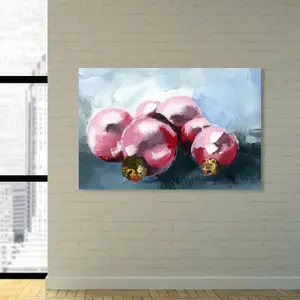 Pink Ornaments - Wrapped Canvas Print 61 cm H x 91.4 cm W x 3.8 cm D