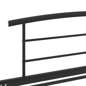 Berkfield Bed Frame Black Metal 90x200 cm