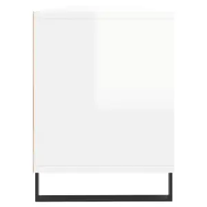 Berkfield TV Cabinet High Gloss White 150x30x44.5 cm Engineered Wood