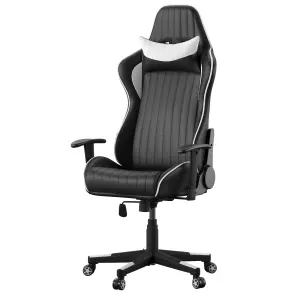 Senna Office Chair with Wheels in Black / White