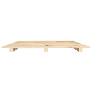 Berkfield Bed Frame 135x190 cm 4FT6 Double Solid Wood Pine