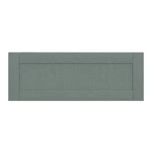 GoodHome Alpinia Matt green wood effect Shaker Drawer front, bridging door & bi fold door